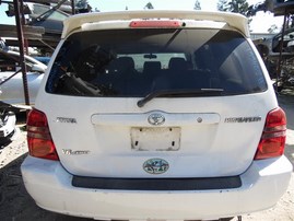 2001 Toyota Highlander Limited White 3.0L AT 4WD #Z24661